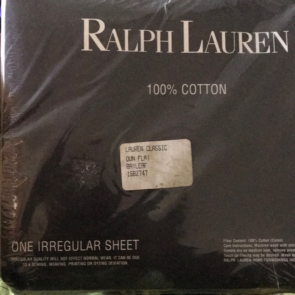 Ralph Lauren classic 100% cotton Bayleaf flat irregular sheet